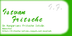 istvan fritsche business card